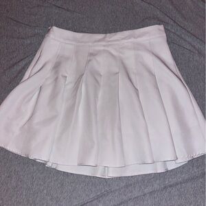 pleated mini skirt